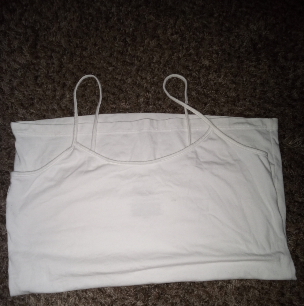 Texas Tech Sweatshirt (L), white spaghetti strap (L)